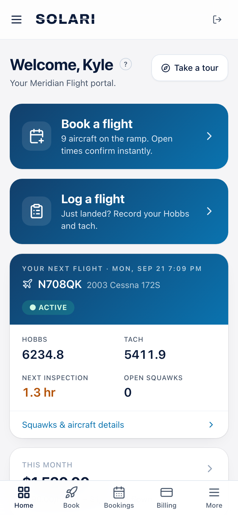 Mobile dashboard